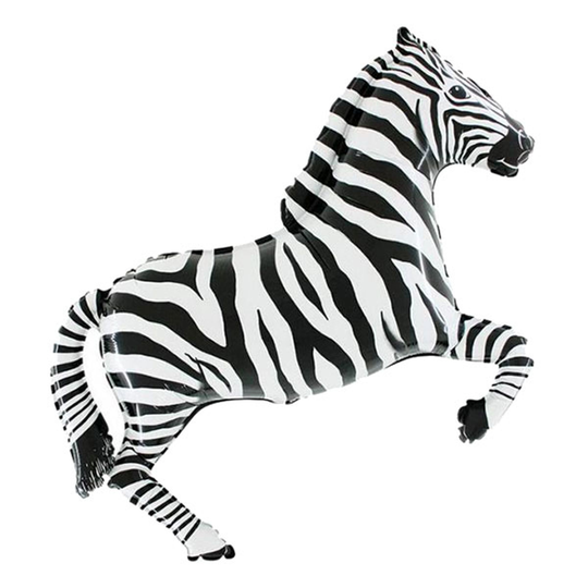 Folieballong Zebra