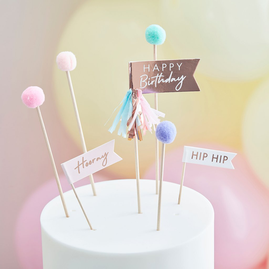Cake toppers - Mix it Up - Pastel/Roséguld
