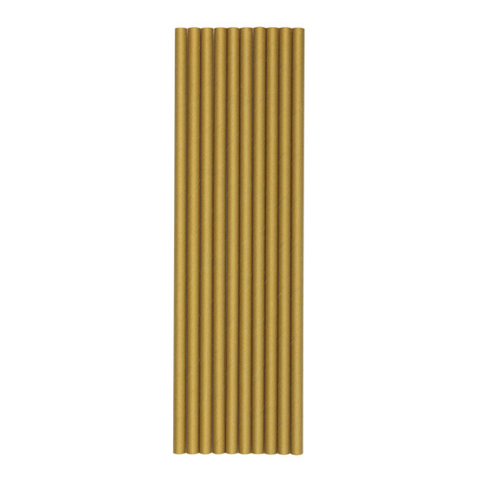 Papperssugrör Guld - 10-pack