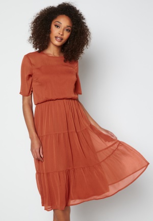 Bubbleroom Occasion Brie Midi Dress Rust 46