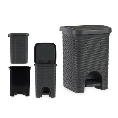 Sophink med pedal Elegance Grå Plast 20 L (27 x 39 x 30,5 cm)
