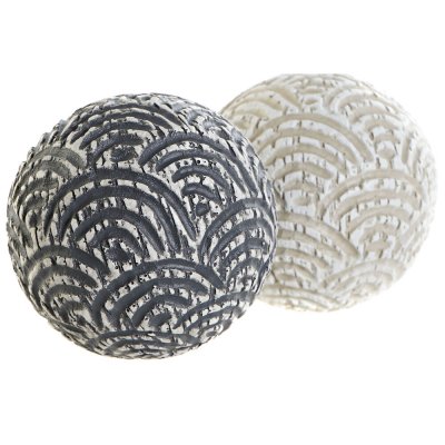 Dekorationsboll DKD Home Decor Harts Orientalisk (10 x 10 x 10 cm) (2 antal)