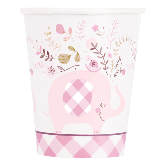 Pappersmuggar Elefant Rosa