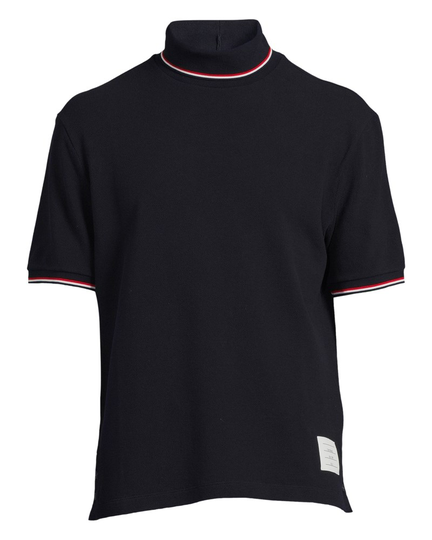 T-shirt med polokrage rwb stripe marin