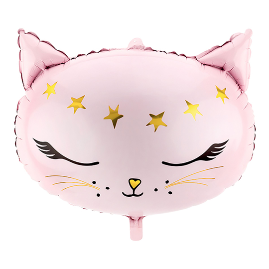 Folieballong Katt Rosa