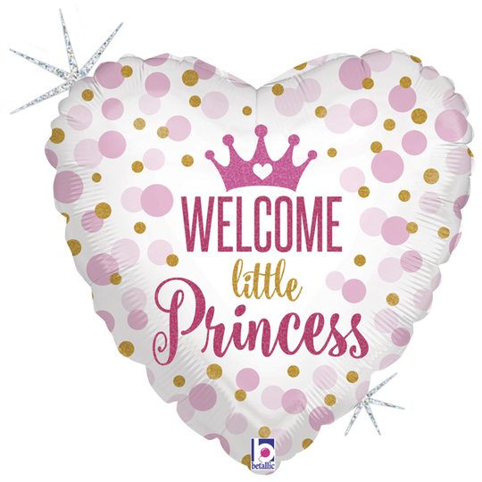 Hjärtballong - Welcome little princess