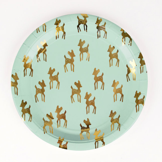 Papptallrikar - Golden Fawn