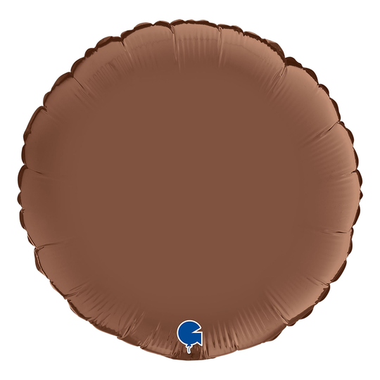 Folieballong Rund Satin Chocolate