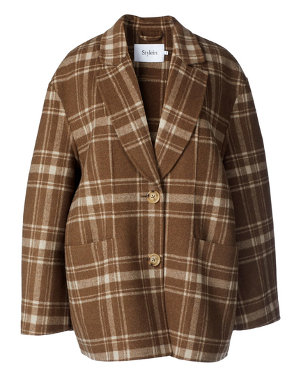 Kort kappa tibro brown check