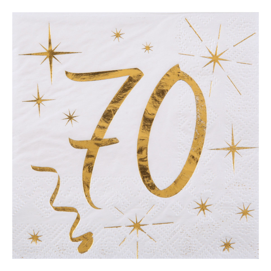 Kaffeservetter 70 Guld - 20-pack