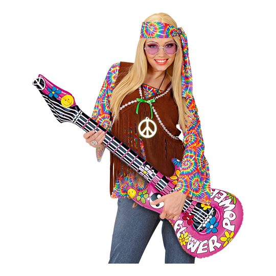 Uppblåsbar Gitarr Flower Power