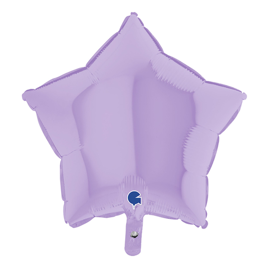 Folieballong Stjärna Pastell-Lila Matt - 45 cm