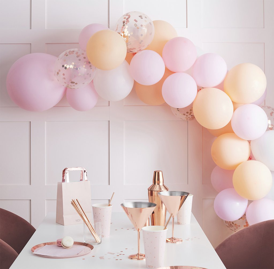 Ballongbåge - Rosa/Aprikos