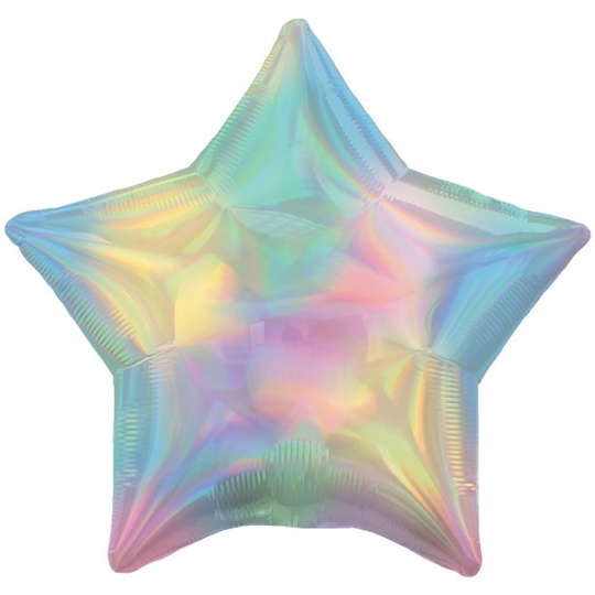 Folieballong - Stjärna - Pastell/Ombre