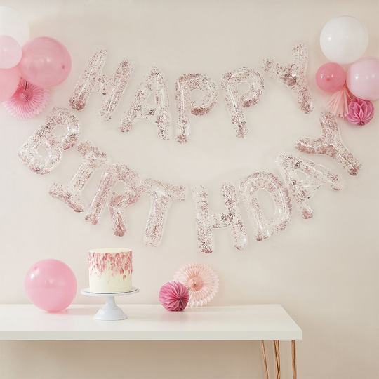 Ballonggirlang - Konfetti - Happy Birthday