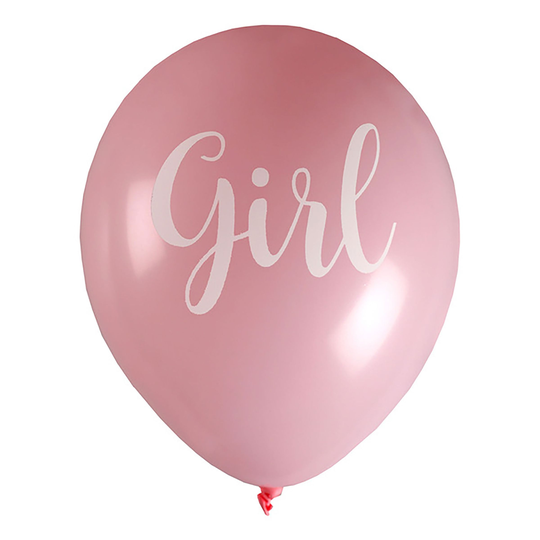 Latexballonger Girl Rosa - 8-pack