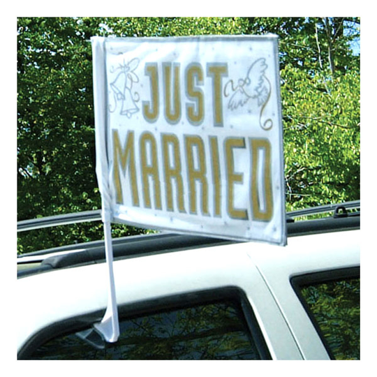 Just Married Bilflagga