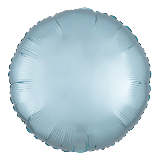 Folieballong Rund Satin Pastellblå