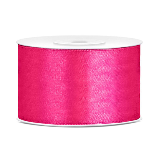 Satinband Mörkrosa - 38 mm x 25 m