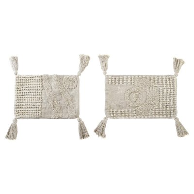 Kuddfodral DKD Home Decor Rosa Vit Boho (50 x 3 x 30 cm) (2 antal)