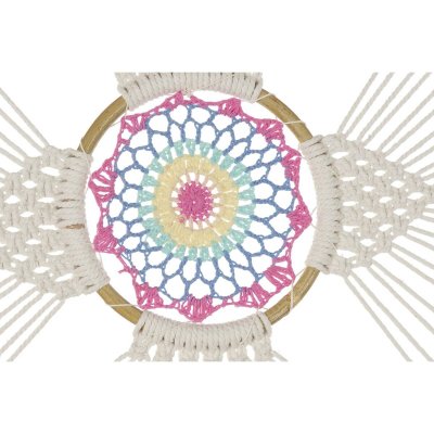 Drömfångare DKD Home Decor Fjädrar Bomull Vit Rattan Boho (52 x 1 x 145 cm) (1)