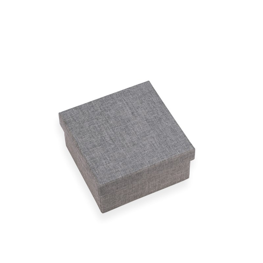 Vävklätt smyckesskrin ljusgrå 120x120x60 mm