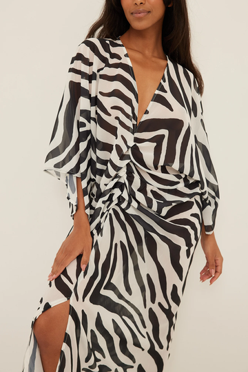 NA-KD Boho Chiffongkaftan - Multicolor