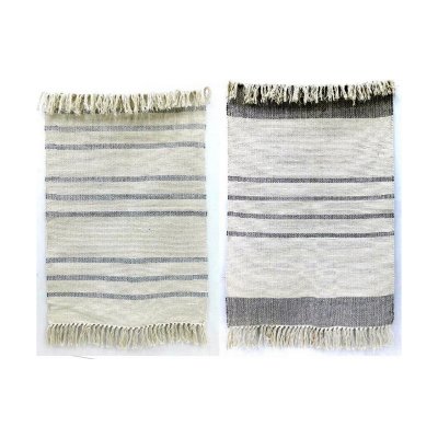Matta DKD Home Decor Grå Vit Frans Boho (160 x 230 x 0,75 cm) (2 antal)
