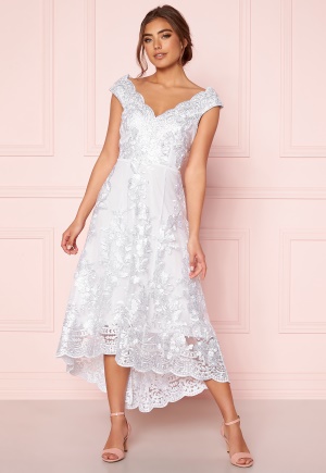 Goddiva Embroidered Lace Dress White L (UK14)