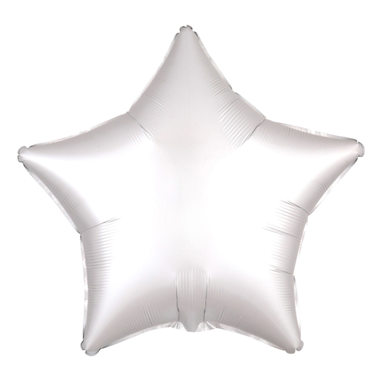 Folieballong Stjärna Satin Vit