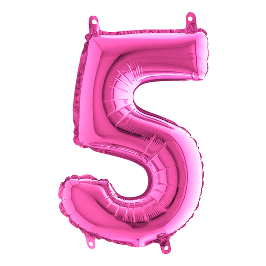 Sifferballong Mini Rosa Metallic - Siffra 5