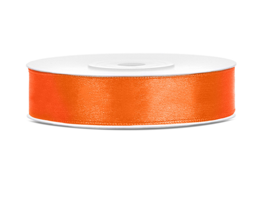 Satinband Orange - 12 mm x 25 m