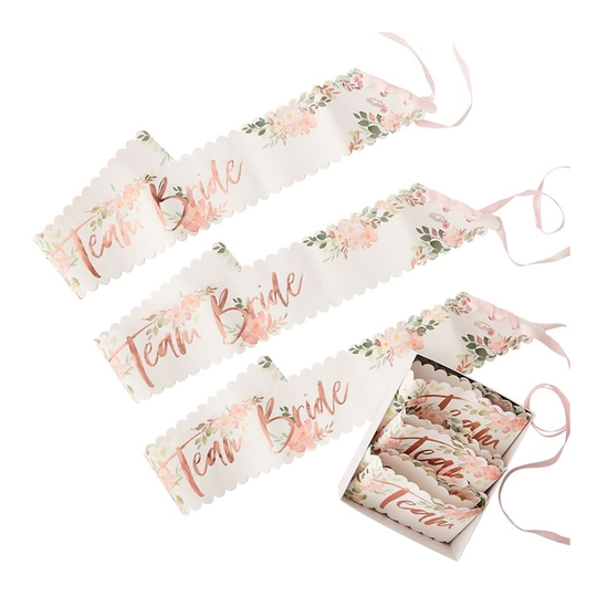 Ordensband Team Bride Blommor - 6-pack