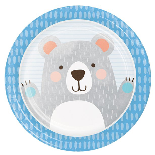 Papptallrikar - Runda - Birthday Bear