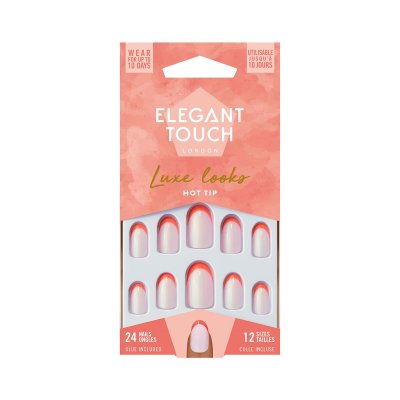 Lösnaglar Elegant Touch Luxe Looks Hot tip (24 pcs)