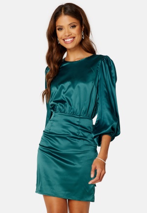 BUBBLEROOM Nellie Satin Dress Dark green 46