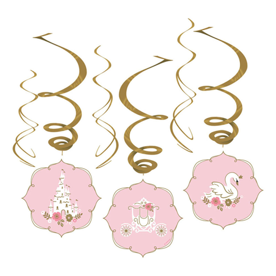 Swirls Princess Hängande Dekoration - 6-pack