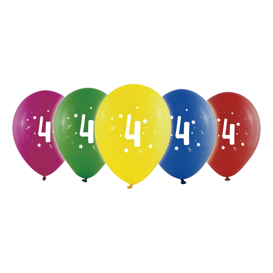 Sifferballong Latex Fyra - 10-pack