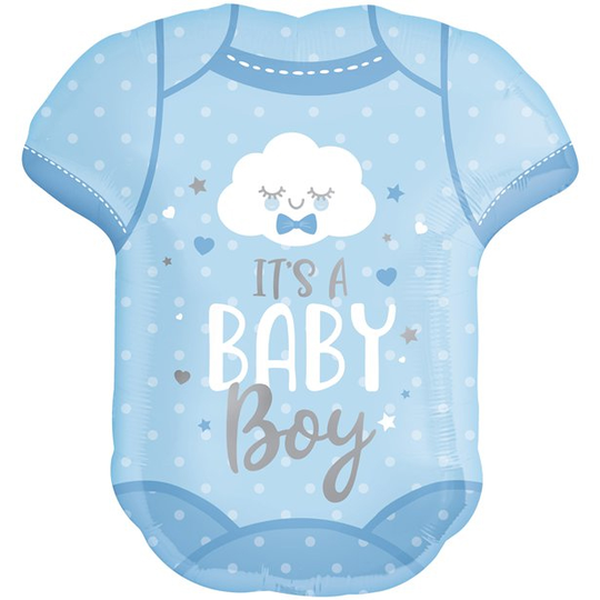 Folieballong - Babybody - Ljusblå