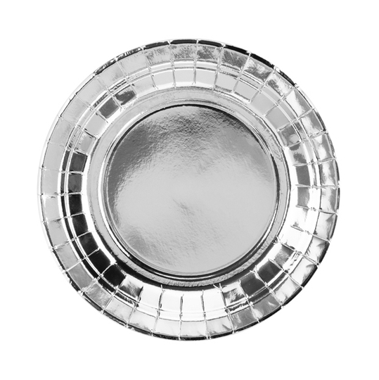 Desserttallrikar - Metallic - Silver