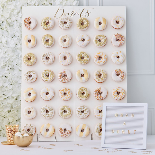 Stor donut wall - Gold wedding