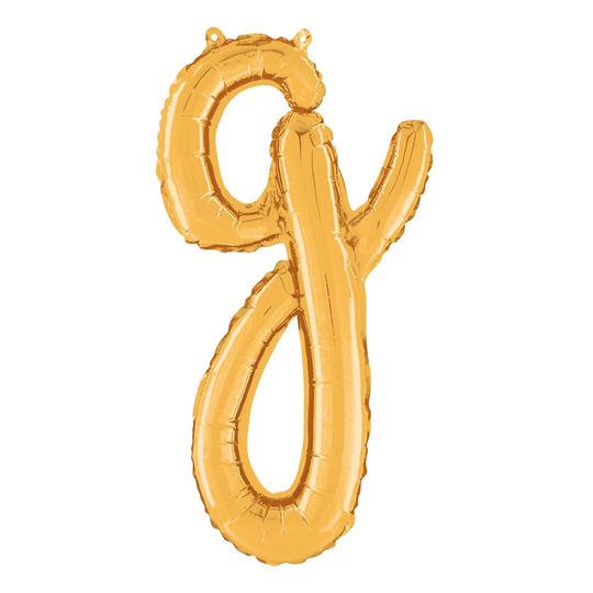 Bokstavsballong Script Guld - Bokstav G