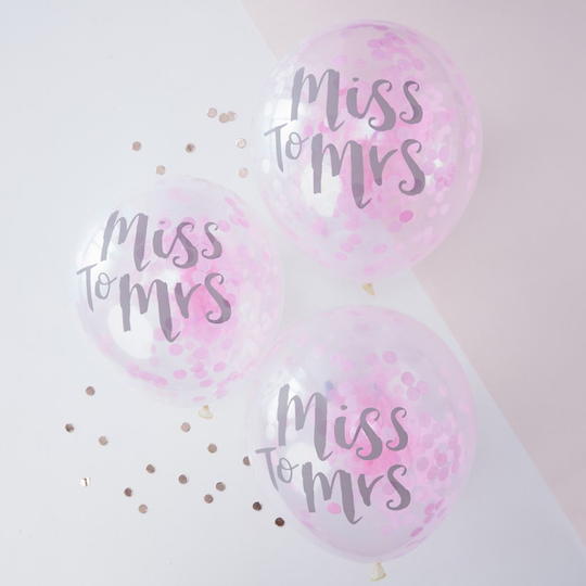 Konfettiballonger - Miss to Mrs