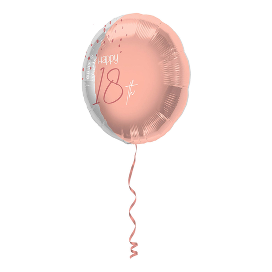Folieballong Happy 18th Lush Blush - 45 cm
