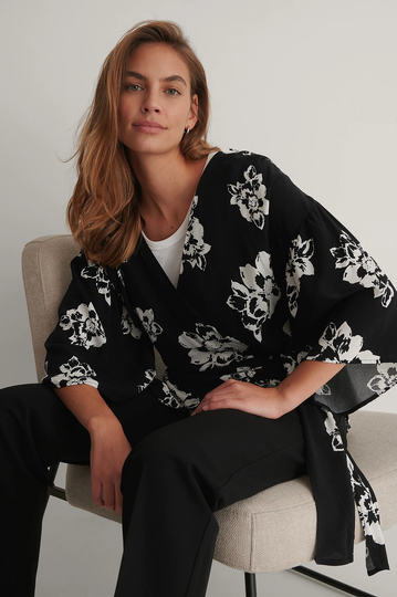 NA-KD Boho Kimono-Topp - Flower