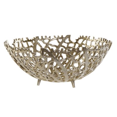 Bordsdekoration DKD Home Decor Gyllene Korall Aluminium Modern (35 x 35 x 14 cm)