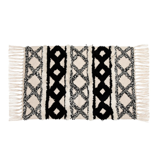 Matta - Scandi Boho - Svart/Vit