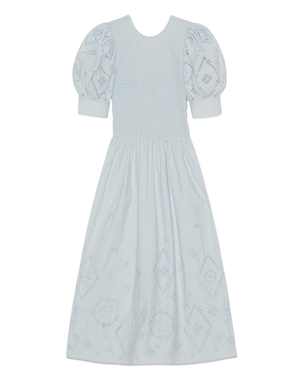 Klänning maxi smock illusion blue