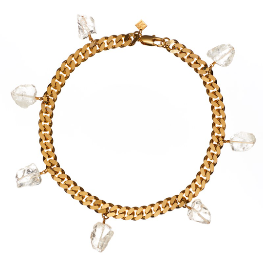 Halsband collar quartz guld