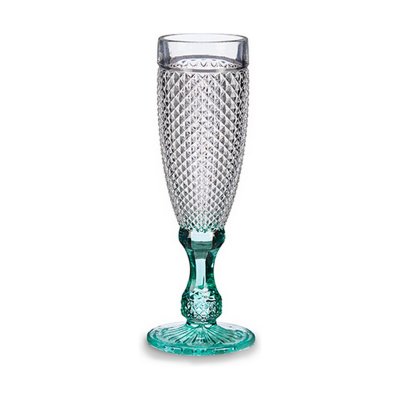Champagneglas Diamant Turkos Glas 6 antal (185 ml)